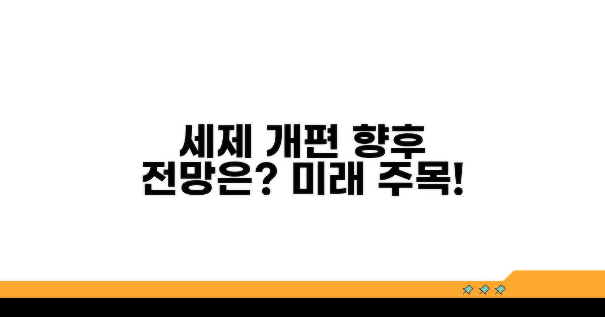 향후 전망, 세제 개편 방향