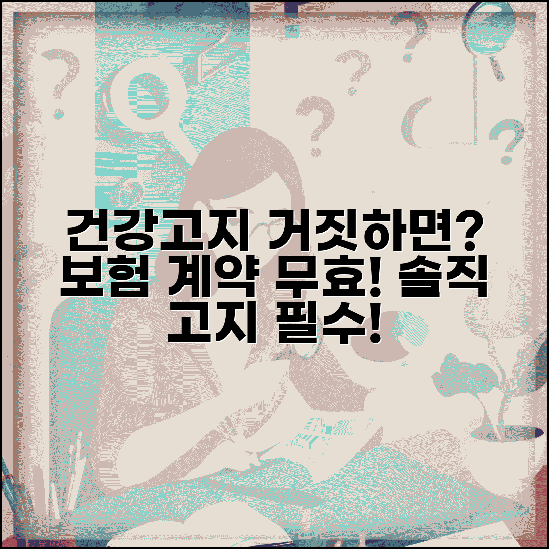 보험 가입시 건강고지 거짓으로 하면 어떻게 되나요 | 건강고지의무 | 거짓고지 | 계약무효