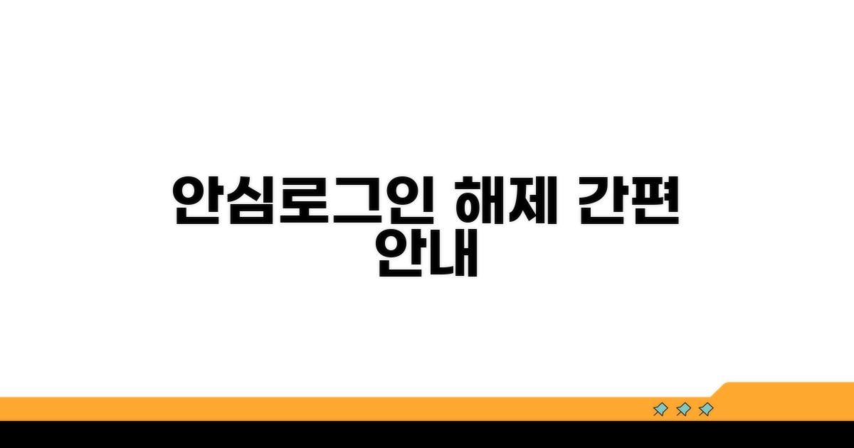안심로그인 해제 방법 알아보기