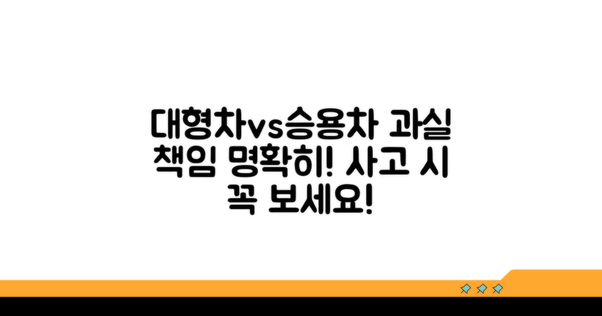 대형 차량과 승용차 간 사고: 과실 판정 기준과 현명한 대처법
