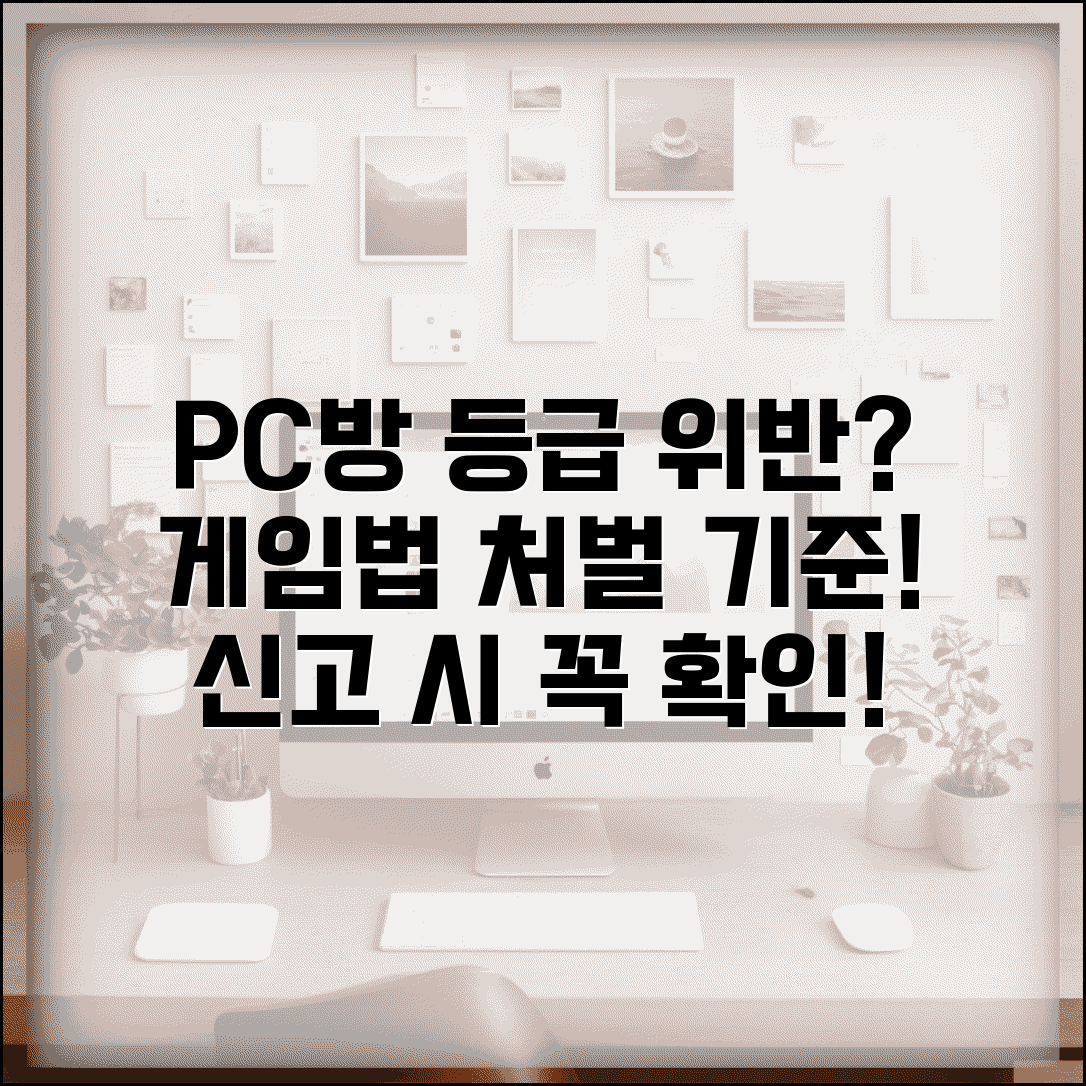 PC방 게임물 등급 위반 신고당할때 | 게임산업법 처벌 기준