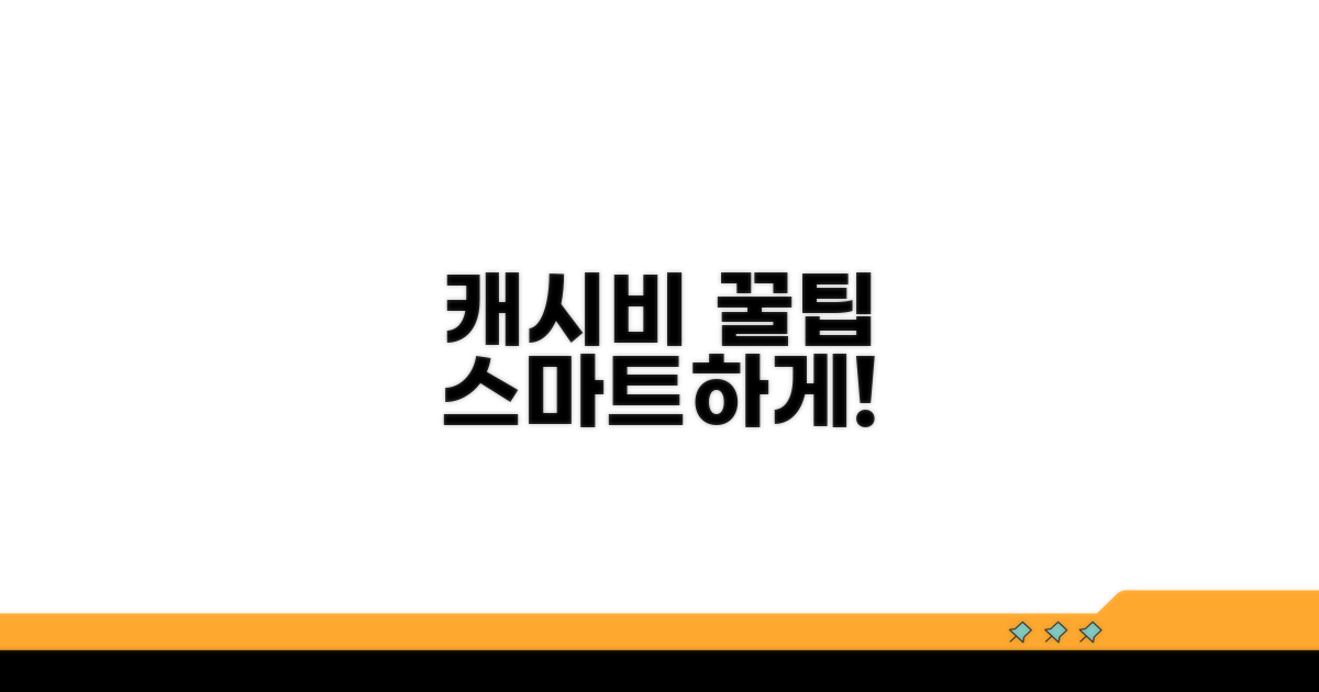 더 스마트한 캐시비 활용 꿀팁