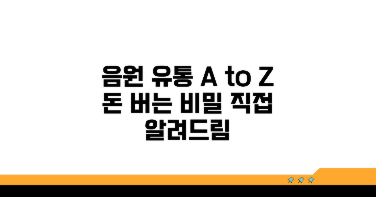 음원 유통 절차와 수익 구조
