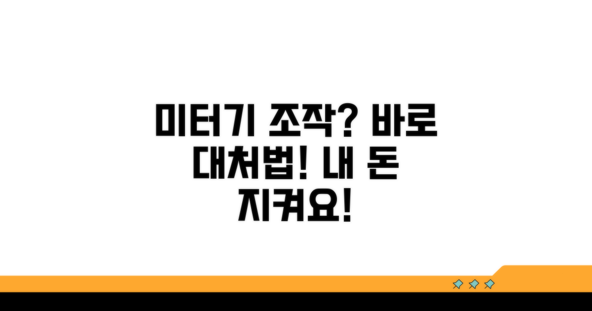 미터기 조작 의심 시 대처 방법