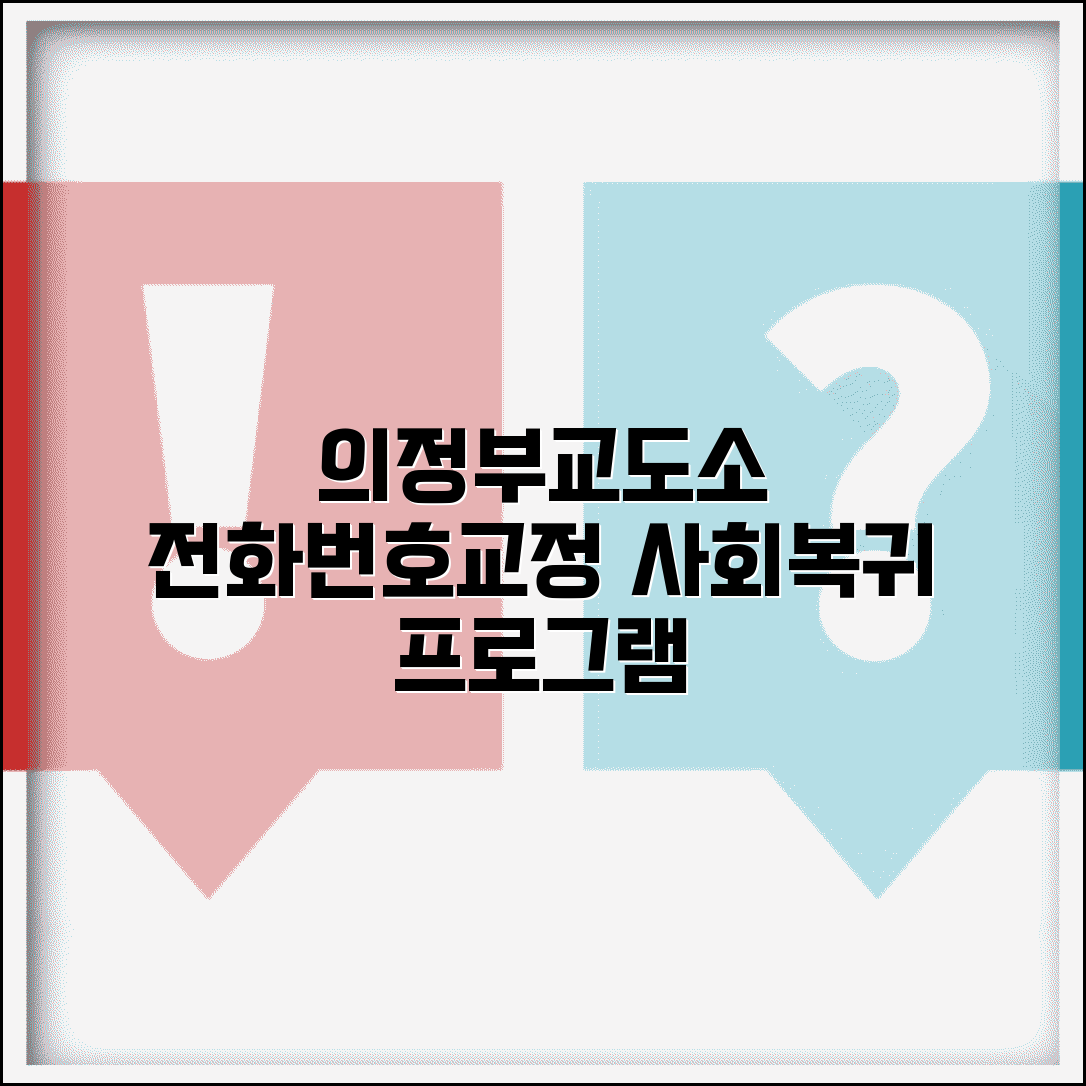 의정부 교도소 전화번호 교정 서비스 | 경기 북부 교정시설 수용자 재활과 사회복귀 프로그램