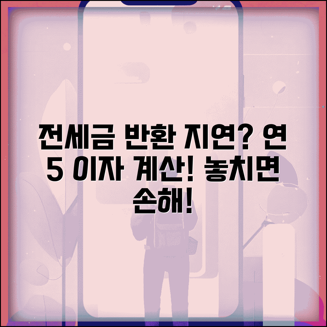 전세보증금 연체 이자 얼마 | 전세금 반환 지연시 지연손해금 연 5% 이자
