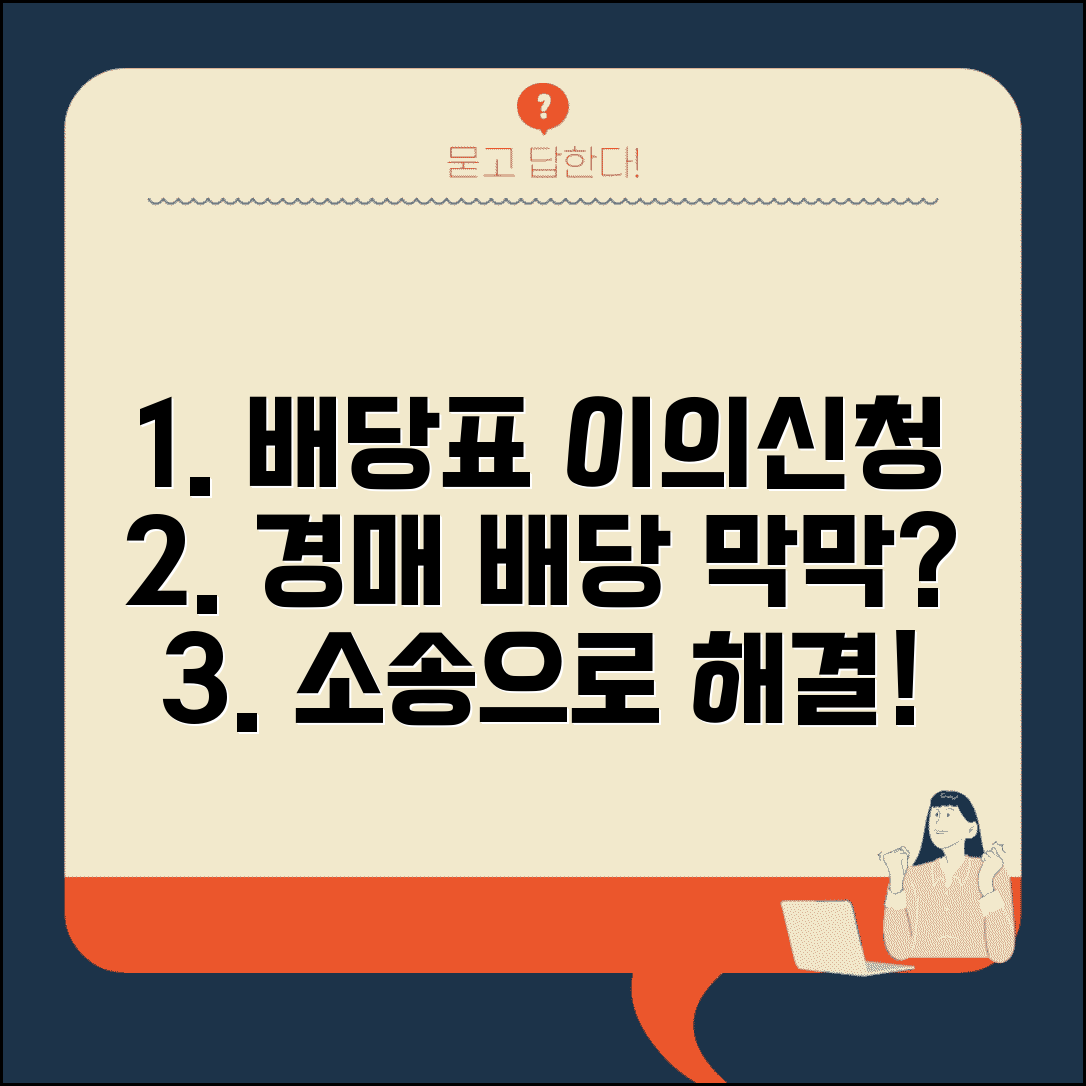 배당표 이의신청 | 경매 배당표 이의신청과 배당이의 소송