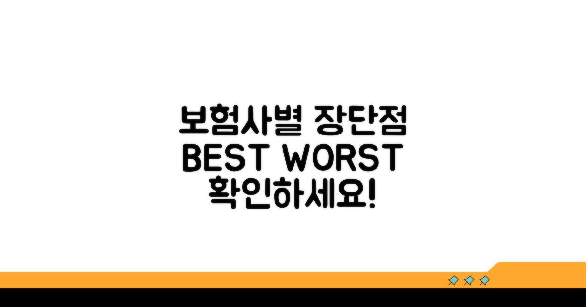 보험사별 장단점 비교 분석