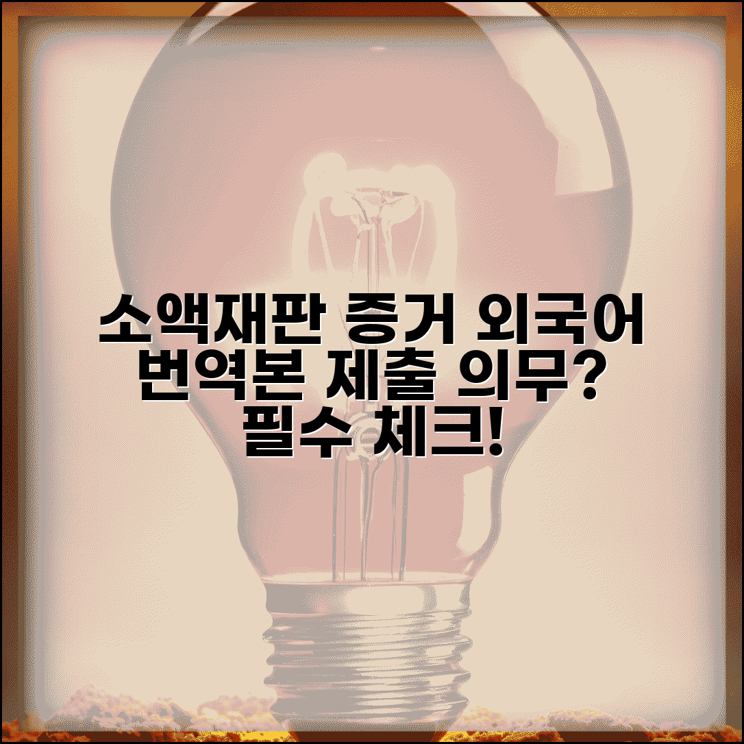 소액재판 증거서류 번역본도 제출해야 하나요 | 외국어증거 | 번역본제출 | 의무