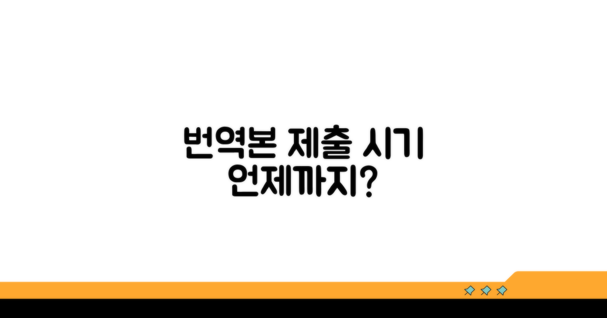 번역본 제출, 언제 필요한가요?