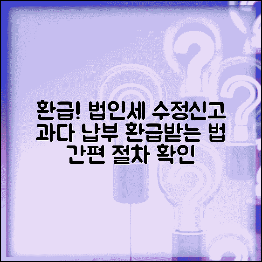 법인세 수정신고 환급 | 법인세 과다 납부시 수정신고와 환급 절차
