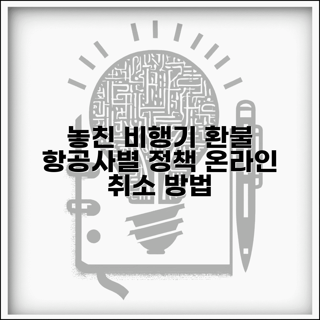 비행기 놓쳤을 때 환불 절차 | 항공사별 환불 정책과 온라인 취소 신청 방법
