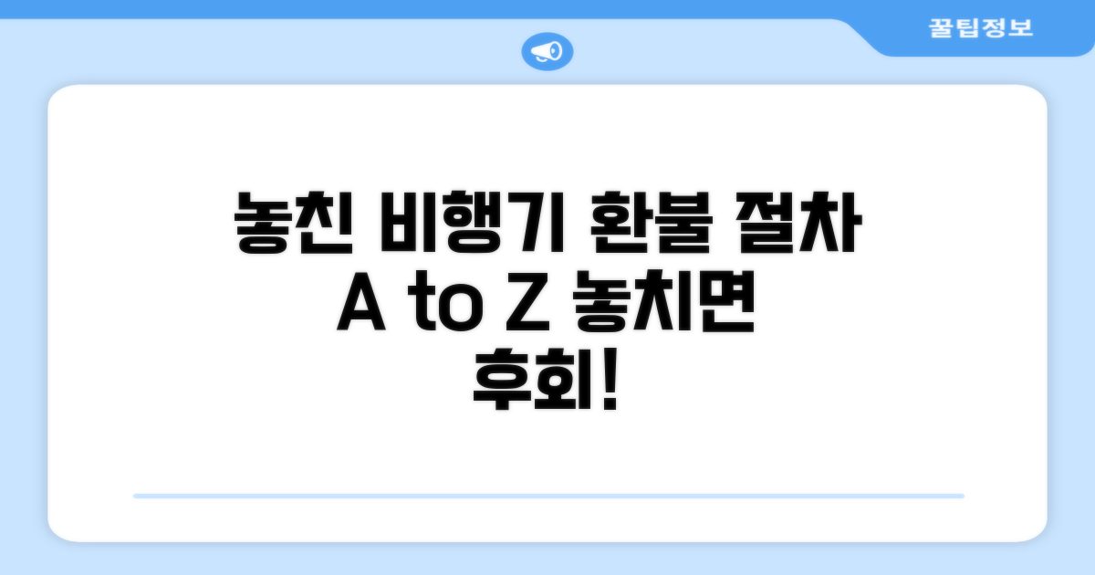 놓친 비행기 환불 절차 완벽 가이드