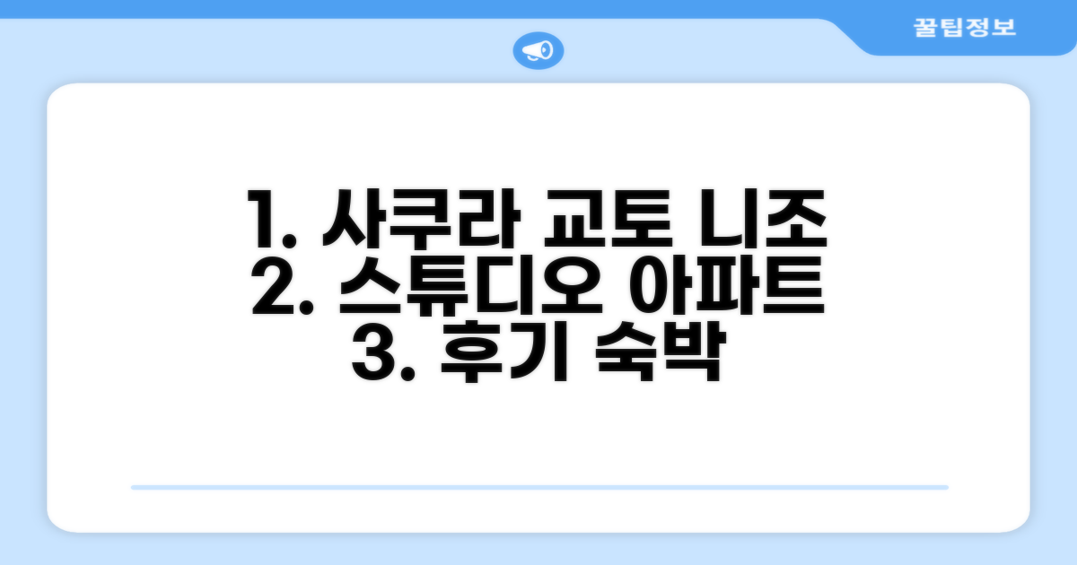 스테이 사쿠라 교토 니조 리큐, 스튜디오 아파트먼트 숙박 후기
