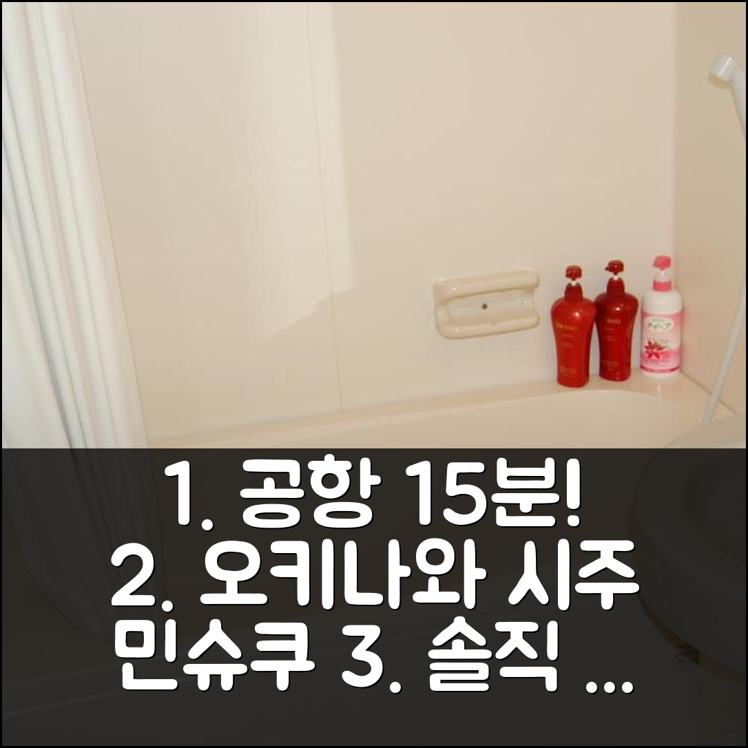 오키나와 본섬 공항 15분 거리 민슈쿠 시주 솔직 후기