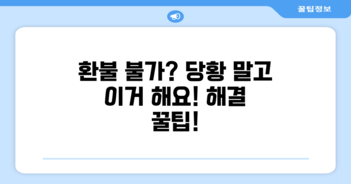 환불 불가 시 대처 요령