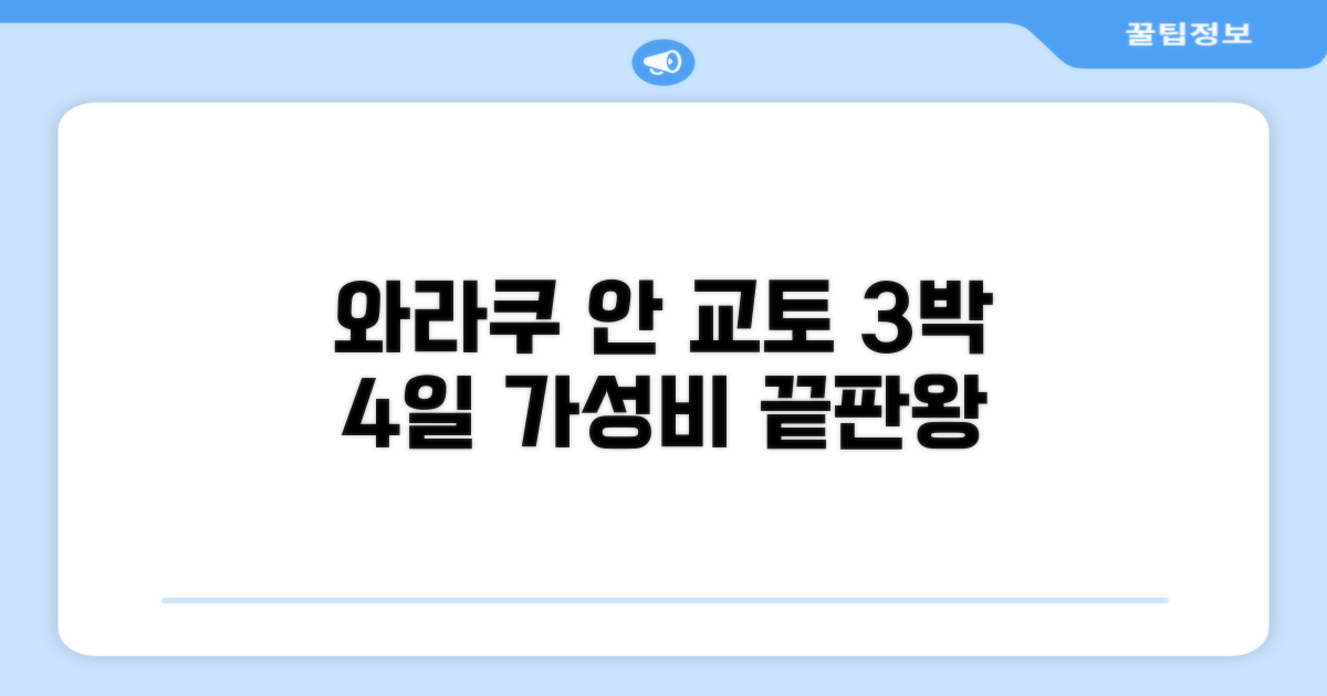 교토 게스트하우스 와라쿠 안, 3박 4일 숙박 후기