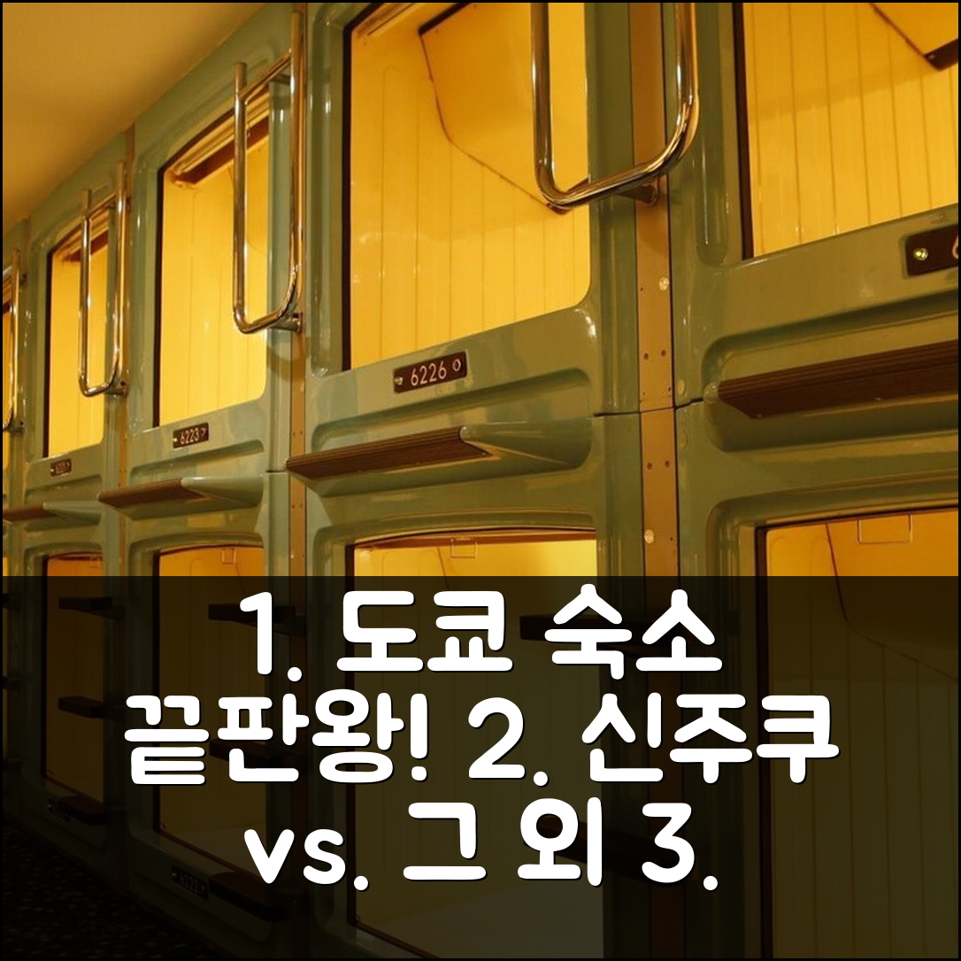 신주쿠 쿠야쿠쇼마에 캡슐 호텔 vs. 다른 도쿄 숙소? 가성비 선택 가이드
