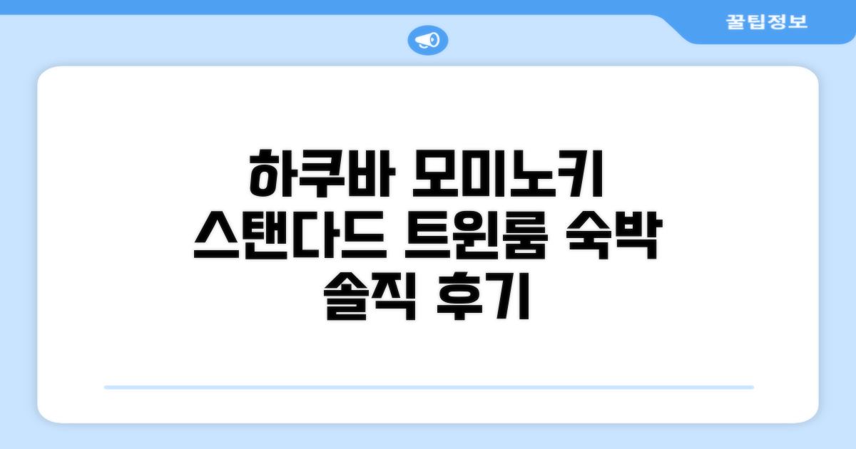 하쿠바 모미노키 호텔 스탠다드 트윈룸 숙박 후기