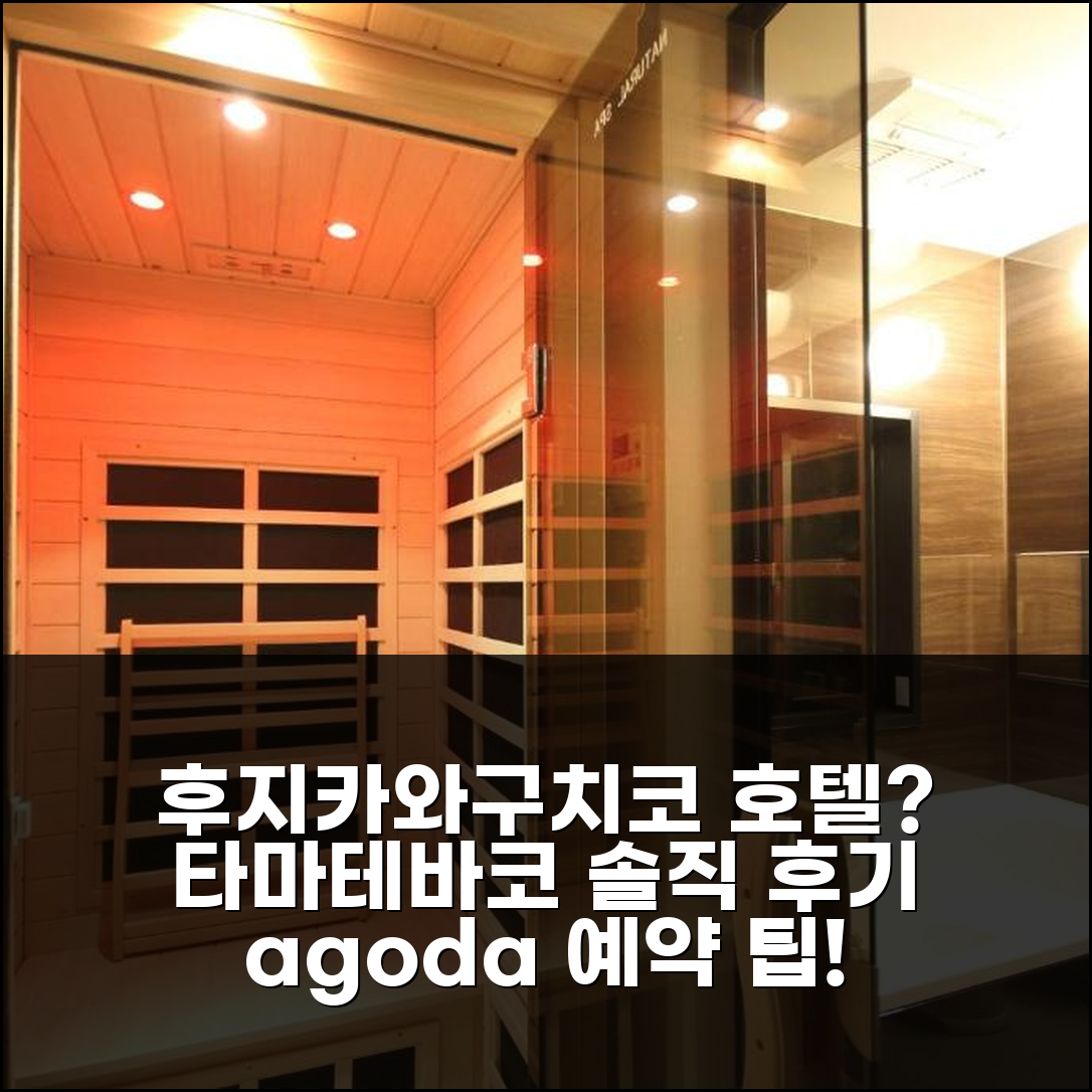 후지카와구치코 호텔 고민? 후지 타임 트래블러 타마테바코 실제 숙박 후기