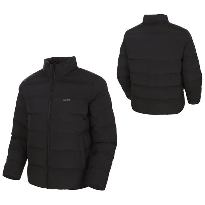 네파_남녀공용 가벼운 두께감과 하이넥 디자인 퀼팅 포인트에 소매 접벤드로 편안하게 착용이 가능한 캐주얼한 감성의 라디 경량 볼패딩 디운자켓 상세 이미지 1