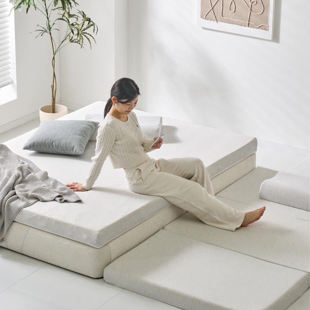 라폼 하이브리드 3단 접이식 천연라텍스 토퍼 매트리스 10cm쿠폰할인 상세 이미지 2