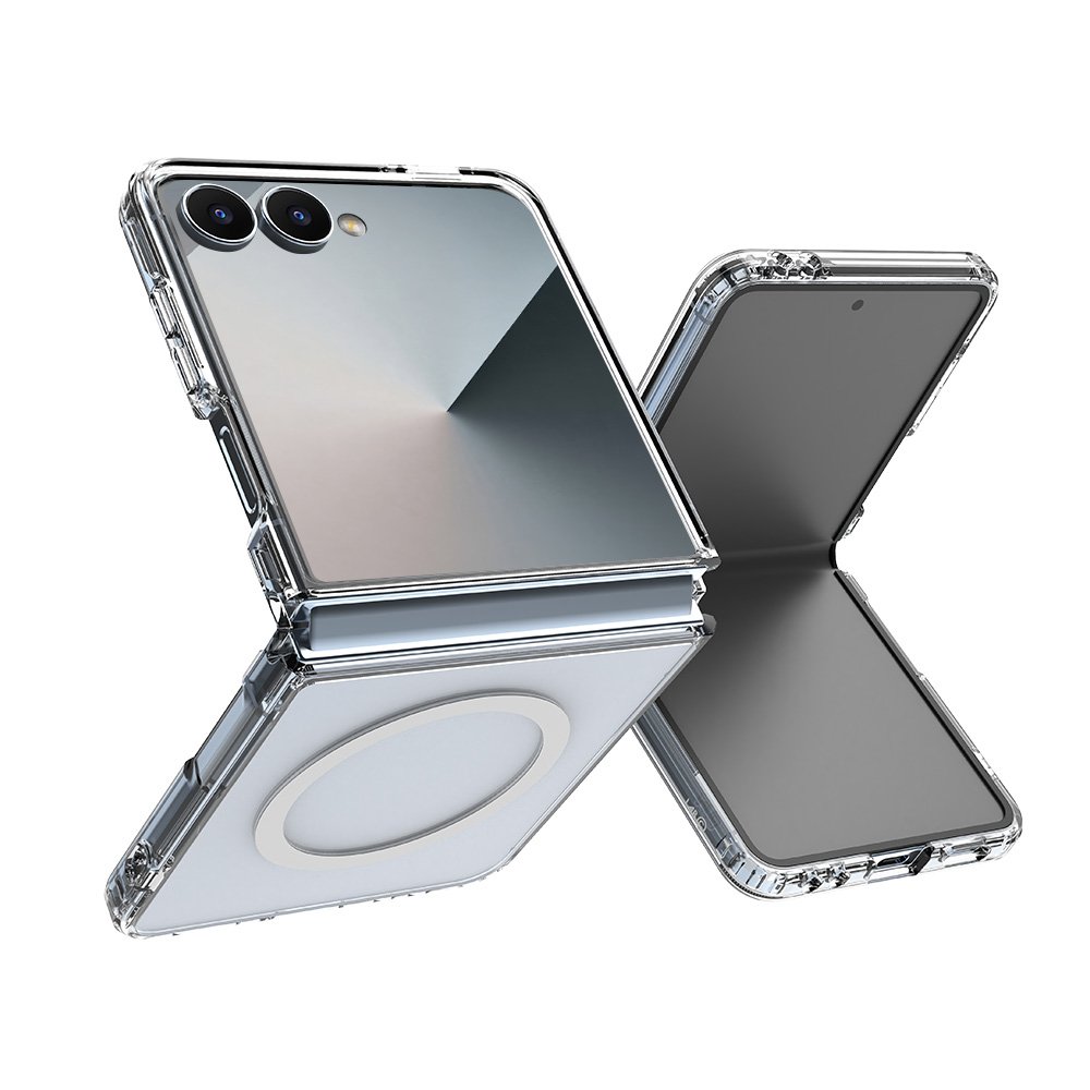 랩씨 맥세이프 마그넷 케이스 최강 2배 자력 변색 방지 클리어 투명, 갤럭시Z 플립7 상세 이미지 1