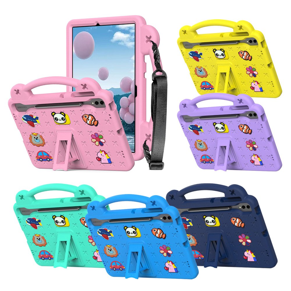 갤럭시탭 S9 FE 플러스 케이스 범퍼 유아 키즈 에바폼 애니멀비츠 민트, 탭 S9 FE+/S9+ 상세 이미지 2