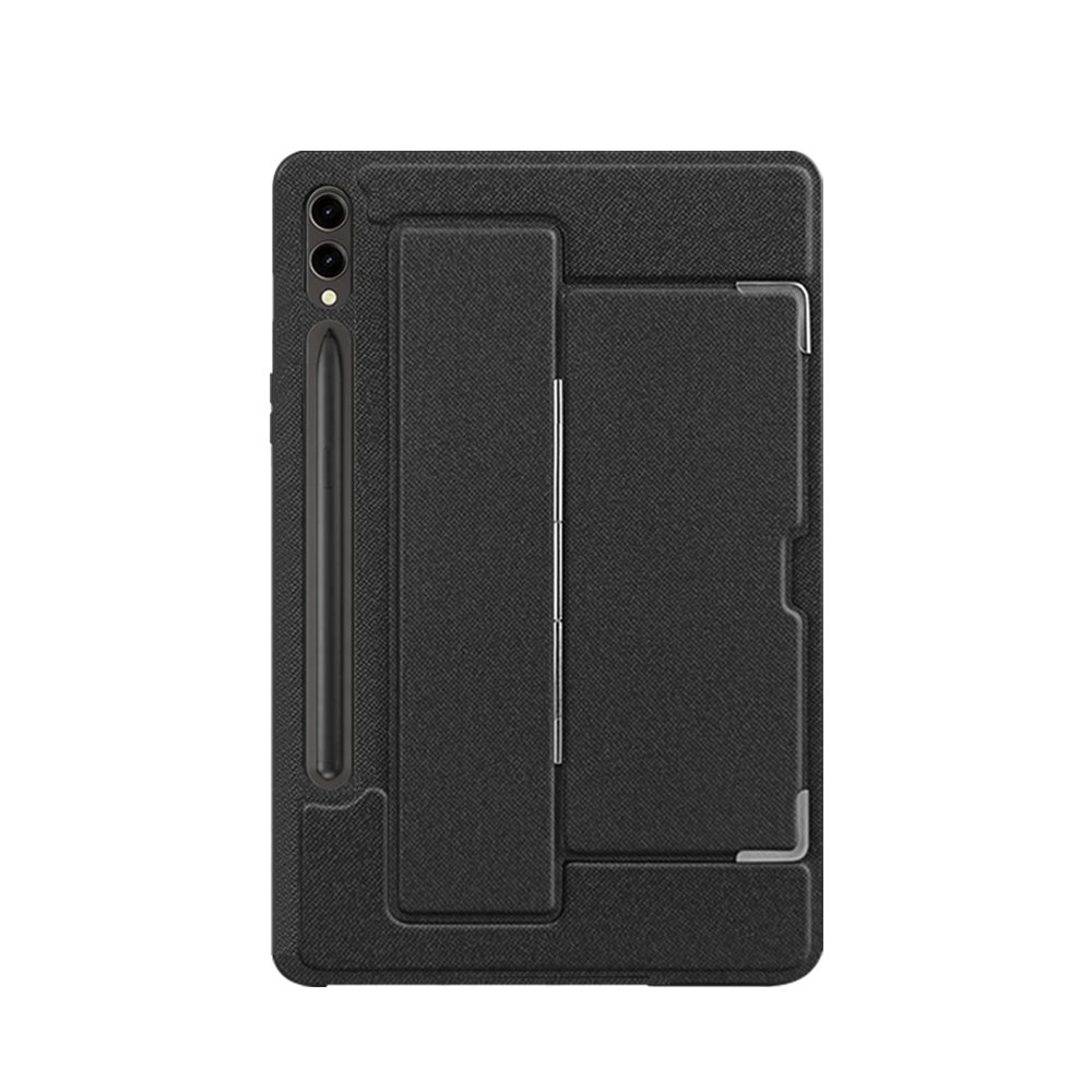 갤럭시탭 S9 FE 플러스 케이스 범퍼 세로 거치 킥스탠드 킥쉘 블랙, 탭 S9 FE+/S9+ 상세 이미지 1