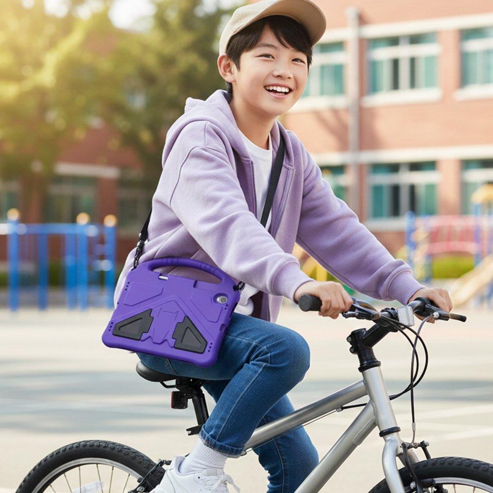 갤럭시탭 S11 케이스 범퍼 키즈 스트랩 에바폼 메가윙 퍼플, 탭 S11 상세 이미지 1