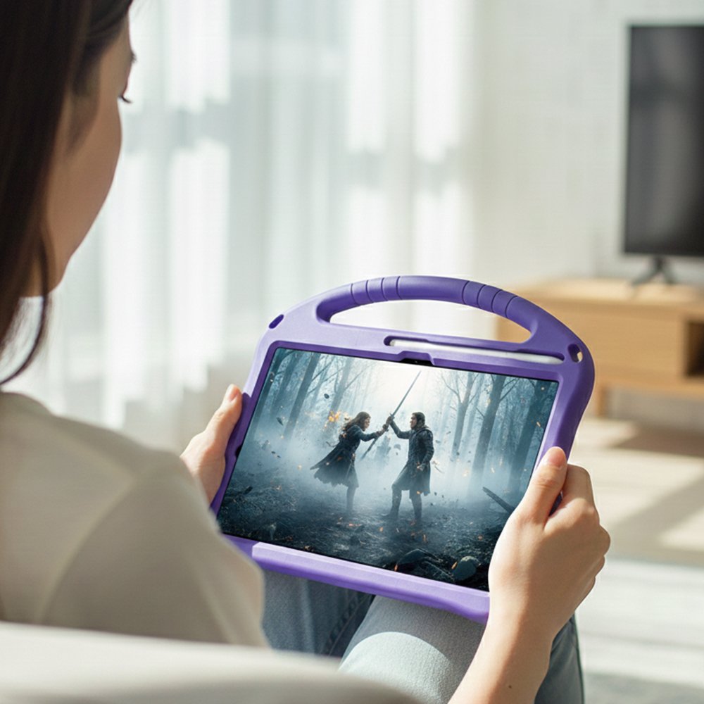 갤럭시탭 S11 케이스 범퍼 키즈 스트랩 에바폼 메가윙 퍼플, 탭 S11 상세 이미지 2