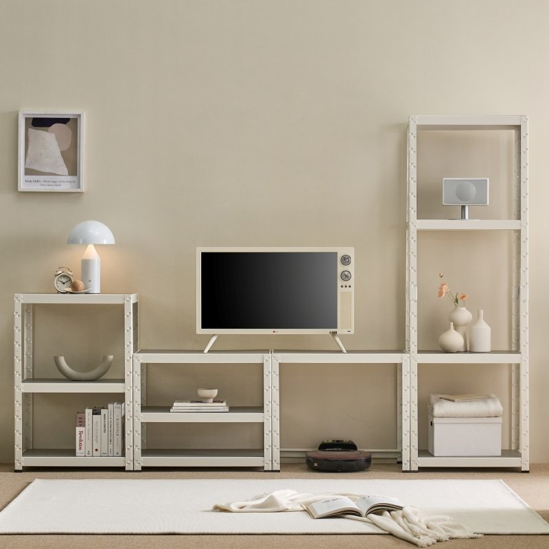 다요시스 선반 수납 펜트리 시스템 모듈 사무실 다용도 조립 랙 400300600 4단 상세 이미지 2