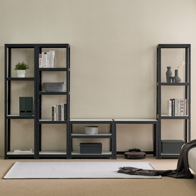 다요시스 선반 수납 펜트리 시스템 모듈 사무실 다용도 조립 랙 400300600 4단 상세 이미지 2