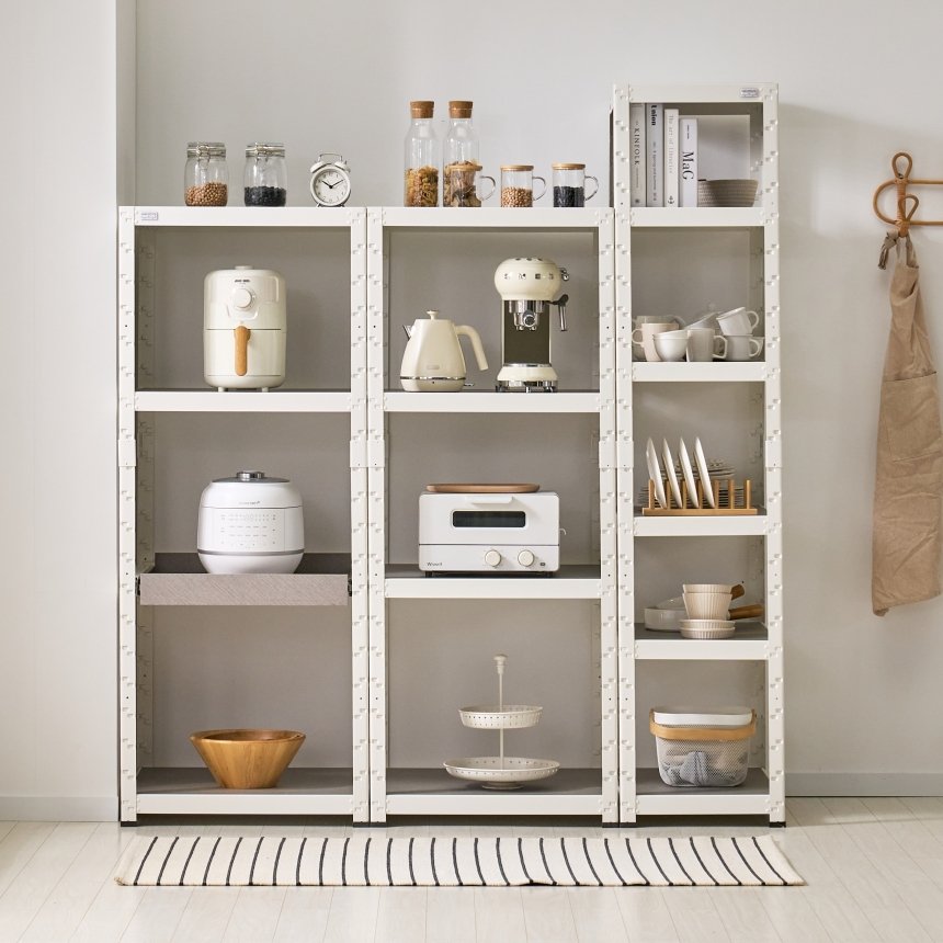 다요시스 선반 수납 펜트리 시스템 모듈 사무실 다용도 조립 랙 400300600 4단 상세 이미지 2