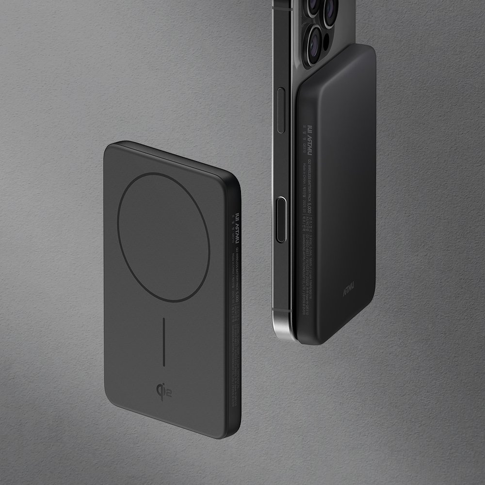 Qi2 15W 맥세이프 초슬림 고속 보조배터리 5000mAh QB310 블랙 상세 이미지 2