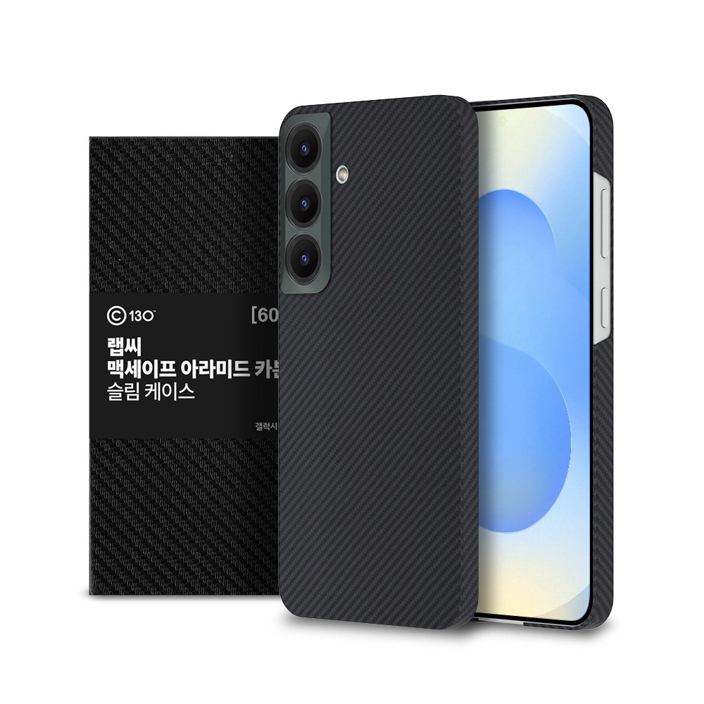 랩씨 맥세이프 카본 케이스 아라미드 슬림 마그넷 커버 600D 블랙, 갤럭시S25 플러스 상세 이미지 1