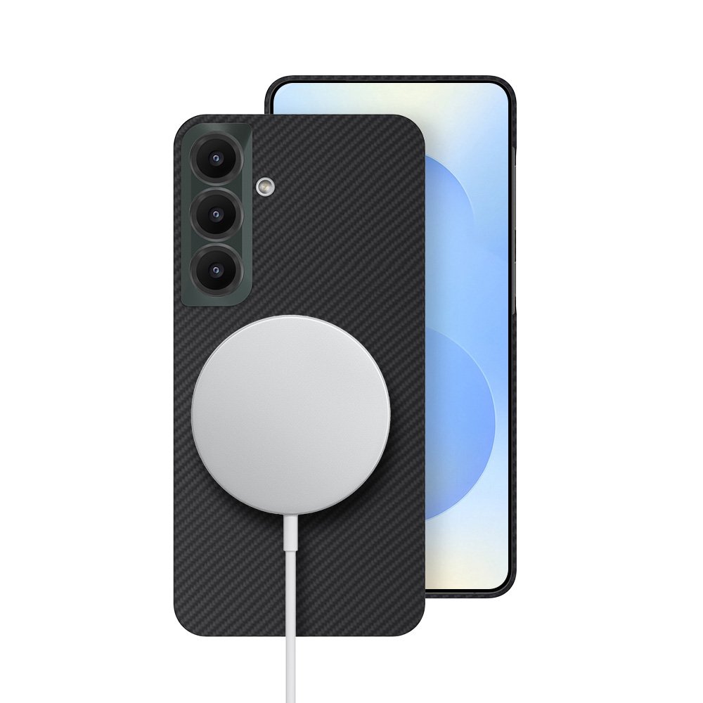 랩씨 맥세이프 카본 케이스 아라미드 슬림 마그넷 커버 600D 블랙, 갤럭시S25 플러스 상세 이미지 2