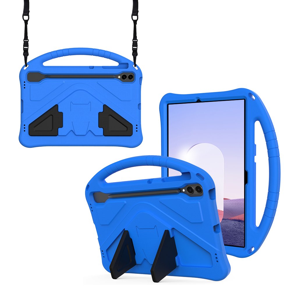 갤럭시탭 S9 FE 플러스 케이스 범퍼 키즈 스트랩 에바폼 메가윙 블루, 탭 S9 FE+/S9+ 상세 이미지 1