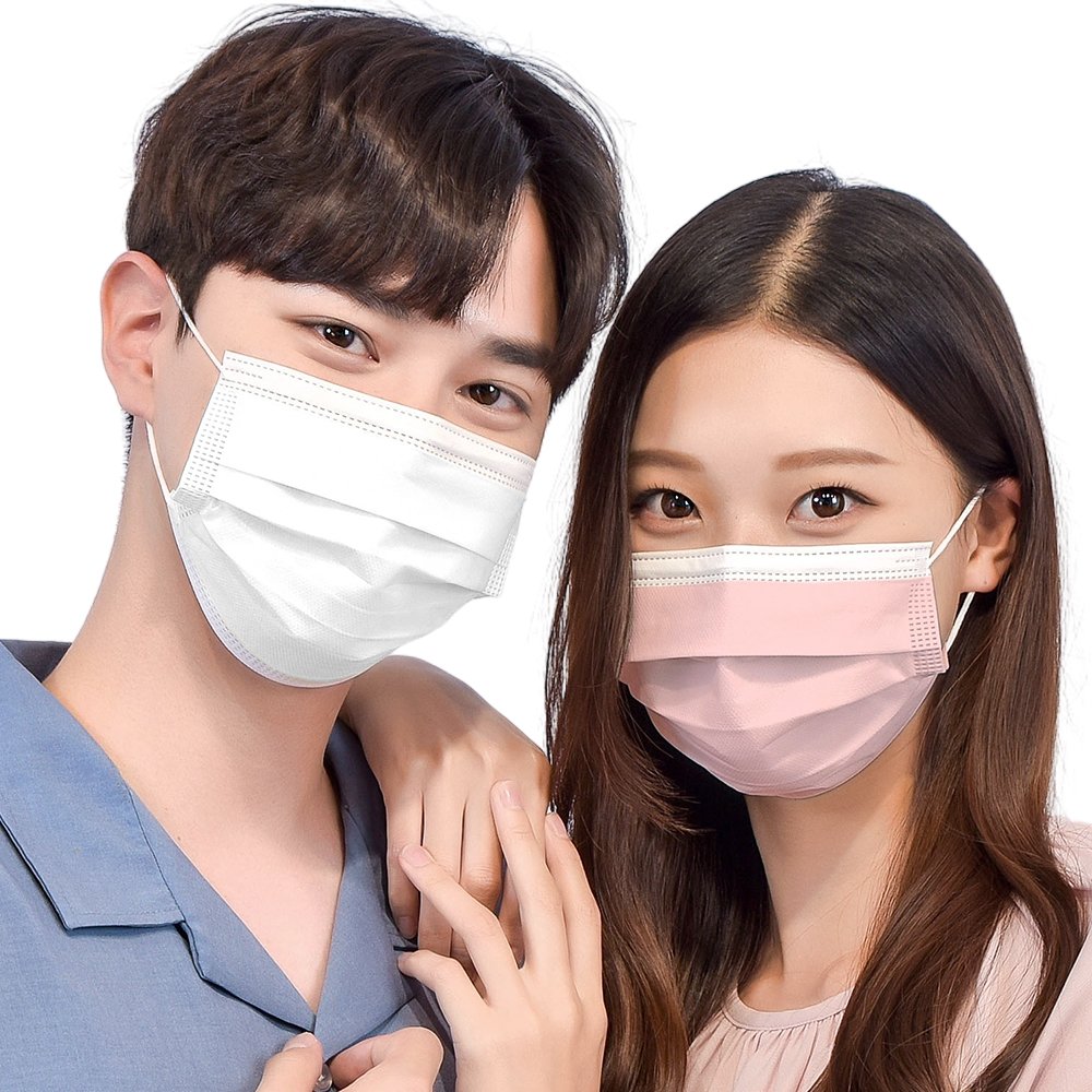 메디케이알 베이직핏 덴탈마스크 KF-AD 300매 L(대형), 상아, 300개 상세 이미지 1