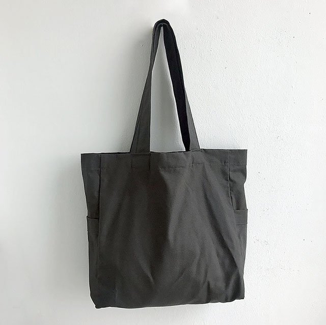 보부상가방 무지캔버스 숄더백 마카롱에코백 차콜 상세 이미지 1