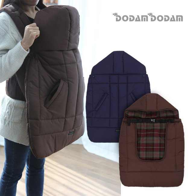 도담도담오가닉 패딩 아기띠 워머 블랭킷 커버 아기 망토 바람막이 상세 이미지 2