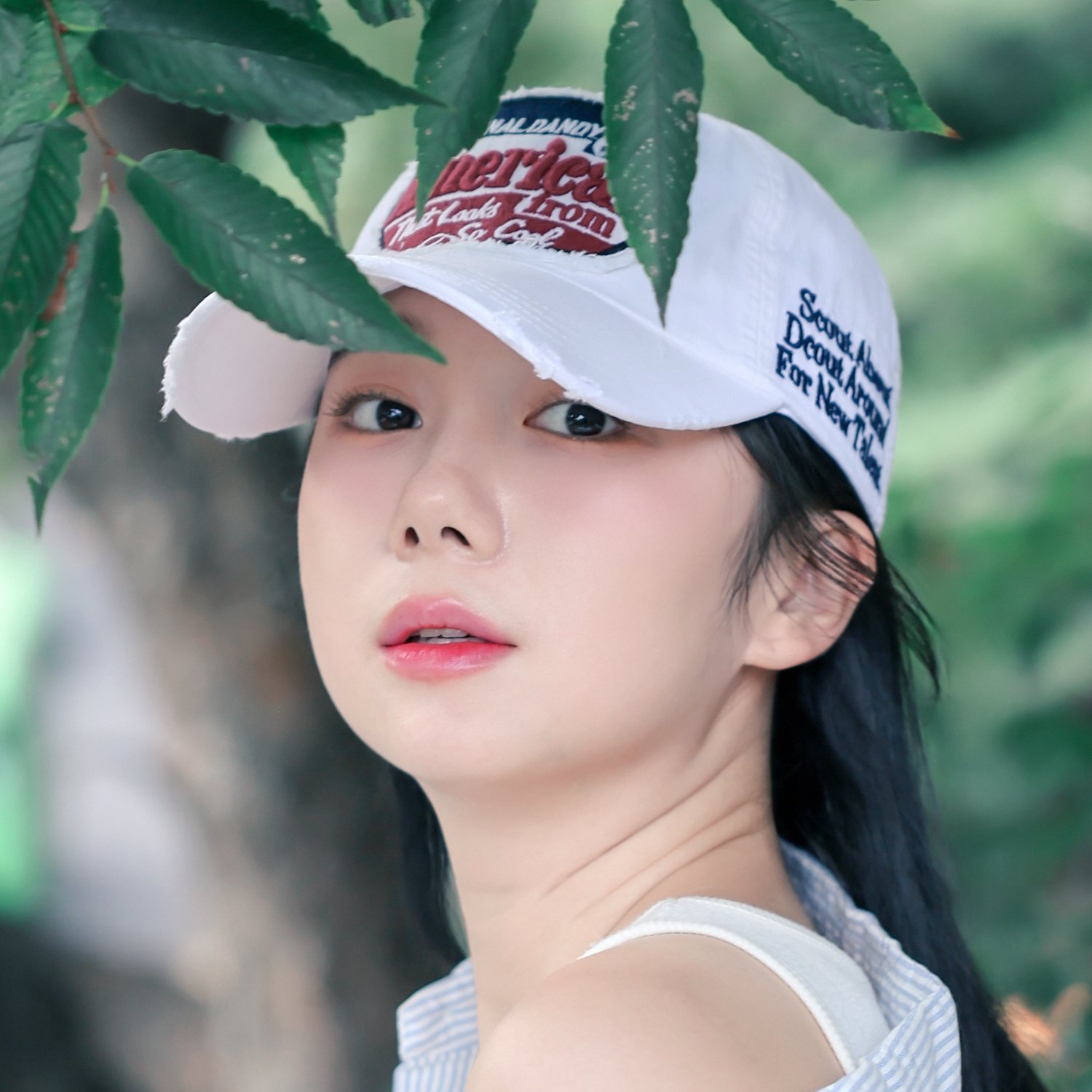 국내생산 American 레터링 워싱 볼캡 여성 빈티지 캡모자 남녀공용 커플 야구모자 상세 이미지 2