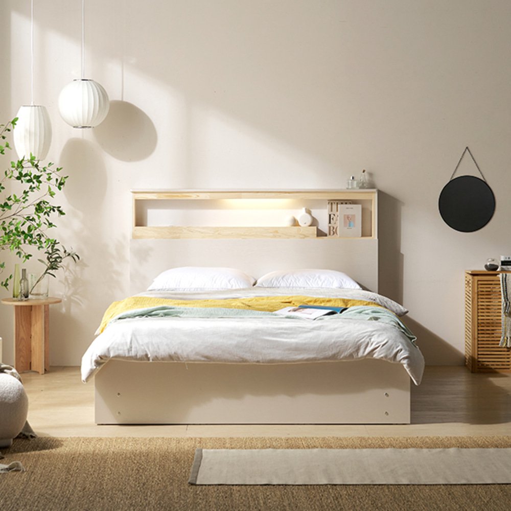 까사홈 헤이미 8271 수납형 LED 편백침대 퀸사이즈 프레임 상세 이미지 2