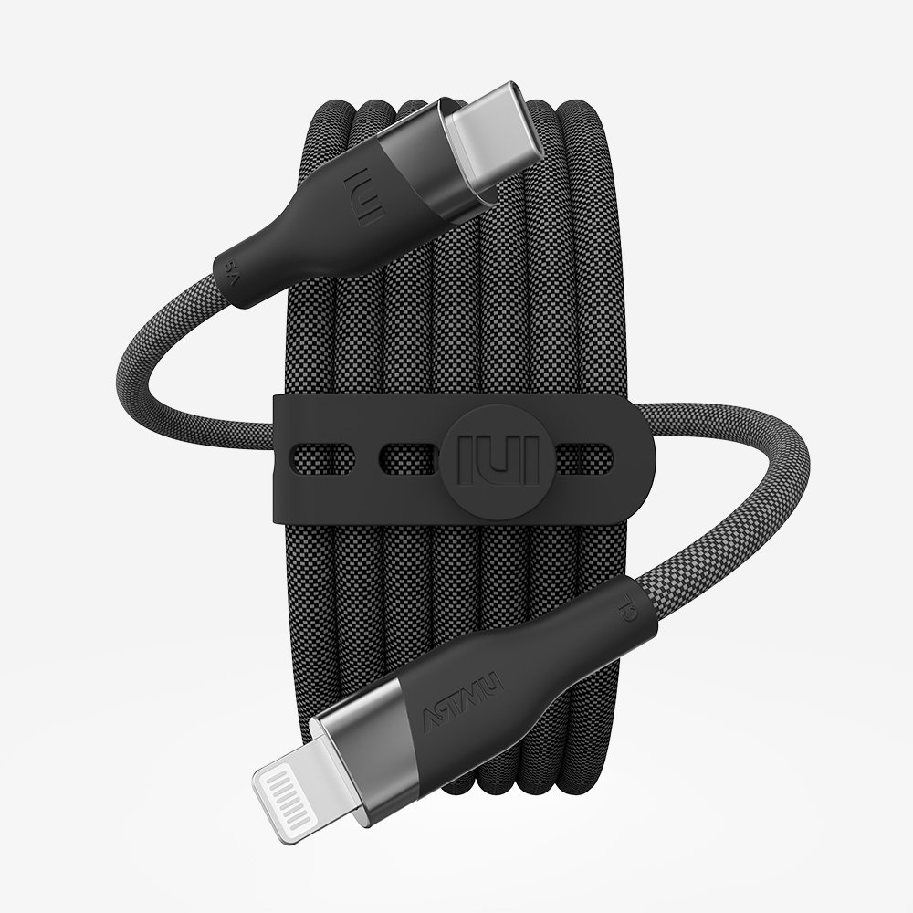 우븐 USB C타입 to 라이트닝 8핀 MFi 고속충전 케이블 블랙, 1개, 1m 상세 이미지 1