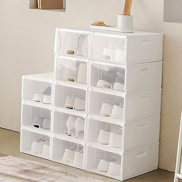 투명 신발 정리함 적층 신발 수납함 플라스틱 보관함 상세 이미지 1