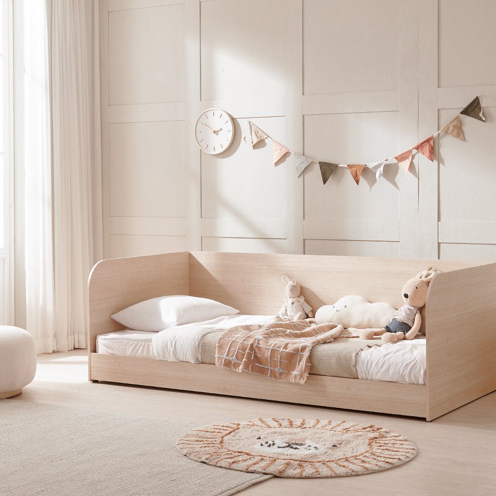 장인가구 뉴피터 E0등급 저상형 어린이 데이베드 침대 프레임 S 일반형+파워본넬+가드 상세 이미지 2