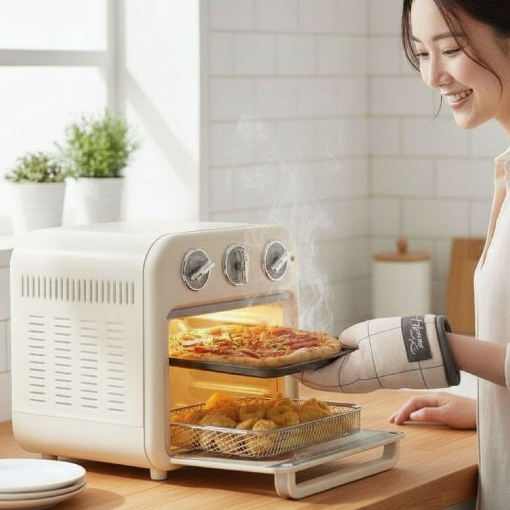 에어프라이어 오븐형 18L 대용량 에어프라이기 유리 식품건조 상세 이미지 1